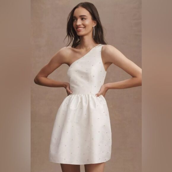 Anthropologie Sachin & Babi Elliana One-Shoulder Mini Dress Size 2 - Picture 1 of 10